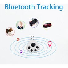 Prettyia Akıllı Köpek Kedi Mini Gps Izci Cihazı Uygulaması Anti-Kayıp Bluetooth Siyah (Yurt Dışından)