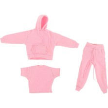 1/12 Asker Giysileri Hoodie ve Pantolon T-Shirt Asker Spor 6 "pembe