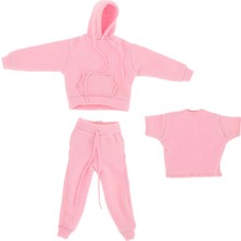 1/12 Asker Giysileri Hoodie ve Pantolon T-Shirt Asker Spor 6 "pembe