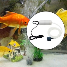 Taşınabilir Akvaryum Oksijen Hava Pompası USB Sessiz Açık Balıkçılık 5 V ile Toka Küçük Sesli Beyaz