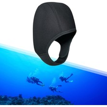 Dalış Wetsuit Hood Kadın Erkek Termal Sörf Şapka Kafa Kapak Kulak Sualtı Siyah