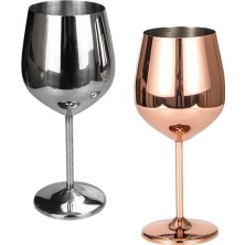 2x Kırmızı Şarap Kadehi Goblet Paslanmaz Çelik Kupası Barware 500ML / 17OZ Içme