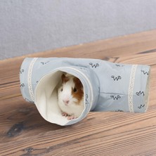 B Baosity Hayvan Tünel Tüpü Oyuncaklar Pet Malzemeleri Gelincik Gine Domuzları Hamster Sıçan Mavi 29X10X10 cm