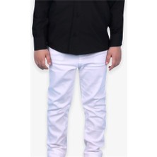 Breeze Erkek Çocuk Gabardin Pantolon Beyaz (5-14 Yaş)