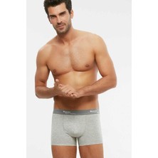 Kom Tight Pamuklu 2'li Erkek Boxer - Gri