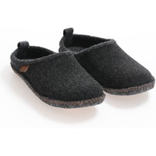 Gezer Erkek Siyah Sessiz Taban Keçe Terlik