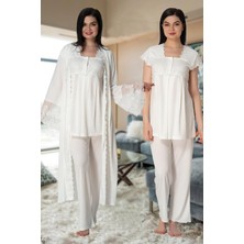 Kısa Kol Lohusa Pijama Sabahlık Takım Effort 5011