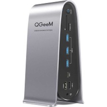 Qgeem QG-D6907 Lx-4 Type-C USB Hub 18 In 1 4K Mac , Win Uyumlu