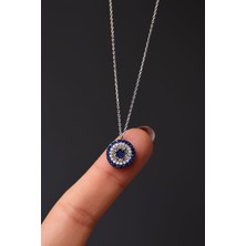 Papatya Silver 925 Ayar Gümüş Rodyum Kaplama Nazar Kolye