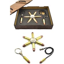 Anahtarlık Sepeti Maket Mermi Anahtarlık Kolye Çark Hediye Seti