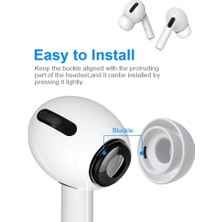 Dacare Apple Airpods Pro Için 6 Çift S/m/l Silikon Gürültü Engelleyici Kulaklık Ucu - Beyaz (Yurt Dışından)
