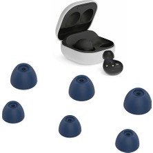 Dacare Samsung Galaxy Buds 2 Için 6 Adet Yumuşak Silikon Yedek Kulaklık Ucu - Koyu Mavi (Yurt Dışından)