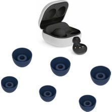 Dacare Samsung Galaxy Buds 2 Için 6 Adet Yumuşak Silikon Yedek Kulaklık Ucu - Koyu Mavi (Yurt Dışından)