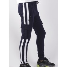 Black Steel Yanları Garnili Kargo Cepli EŞOFMAN-8831