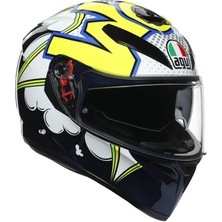 Agv K3 Sv Mlt Plk Bubble Blue-White-Yellow Fluo Kask