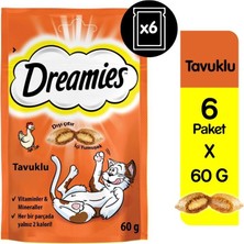 Dreamies Tavuklu Kedi Ödülü 6 x 60 gr