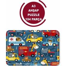 Lipyos Arabalar A3 104 Parça Puzzle, Oyuncak, Yapboz