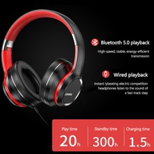 Lenovo HD200 Bluetooth Kulaklık Aşırı Kulak Bt5.0 Katlanabilir Kablosuz Kulaklık Gürültü Önleme Mic Hıfı Stereo   (Yurt Dışından)