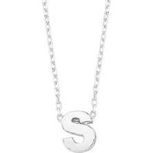 Altın Sepeti Gümüş Harf Kolye