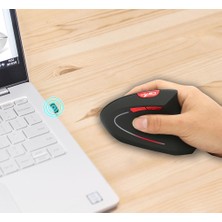 Hxsj T24 2.4g Kablosuz Dikey Ergonomik Mouse - Gri (Yurt Dışından)