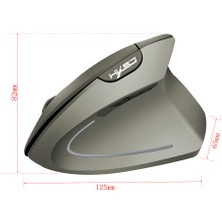 Hxsj T24 2.4g Kablosuz Dikey Ergonomik Mouse - Gri (Yurt Dışından)