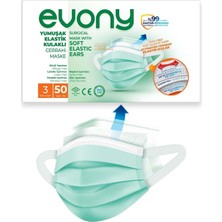 Violight Evony 3 Katlı Cerrahi Maske Yumuşak Elastik Kulaklı 250 Adet