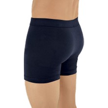 Bluence Erkek Pamuklu Likralı Esnek Lacivert Boxer 4 Adet