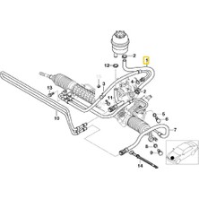 Heropar Bmw Uyumlu M52 M54 Direksiyon Power Yağ Depo Hortumu 32411095526