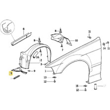 Heropar Bmw E36 Uyumlu Ön Sol Davlumbaz Kürek Bakaliti Oem No 51711977117