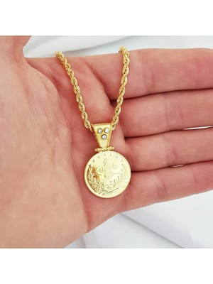 Altın Plaza 22 Ayar Tuğralı Reşat Altın Kolye KL06338