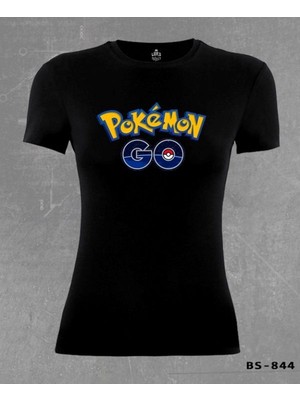 Lordd T-Shirt Lorddd T-Shirt T-Shirt Pokemon Go - Logo Siyah Bayan Tshirt