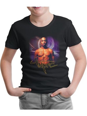 Lordd T-Shirt Lorddd T-Shirt T-Shirt Tupac Shakur Siyah Çocuk Tshirt