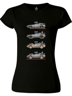 Lordd T-Shirt Lorddd T-Shirt Back To The Future - Kronoloji Siyah Bayan Tshirt