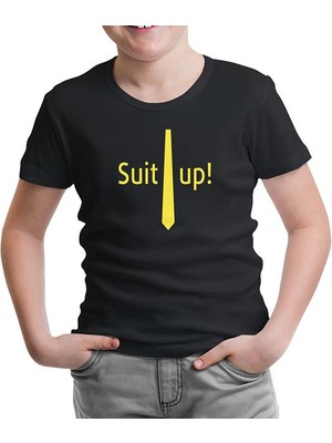Lordd T-Shirt Lorddd T-Shirt T-Shirt How I Met Your Mother - Suit Up Siyah Çocuk Tshirt