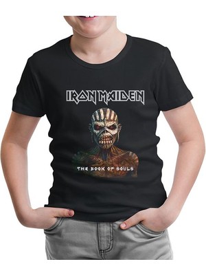 Lordd T-Shirt Lorddd T-Shirt T-Shirt Iron Maiden - The Book Of Souls Siyah Çocuk Tshirt