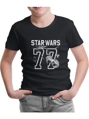 Lordd T-Shirt Lorddd T-Shirt T-Shirt Star Wars - 77 Siyah Çocuk Tshirt