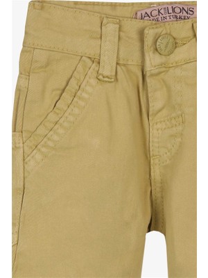 Breeze Erkek Çocuk Gabardin Pantolon Basic Fıstık Yeşili Soft Giyim (1-4 Yaş)