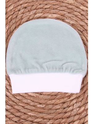Yenidoğan Bebek Şapkası Kadife Mint Yeşili (Standart)