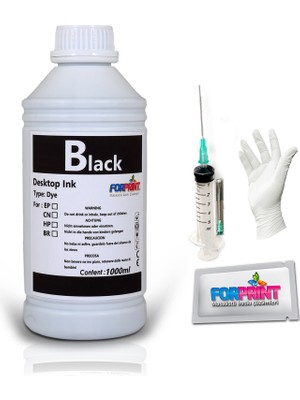 Forprint Canon Tanklı Yazıcı Uyumlu Mürekkep 1000 ml Siyah