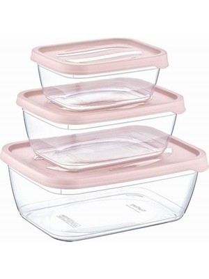 Çankaya Plastik 3'lü Karizma Kapaklı  Dikdörtgen Saklama Kutusu Pudra