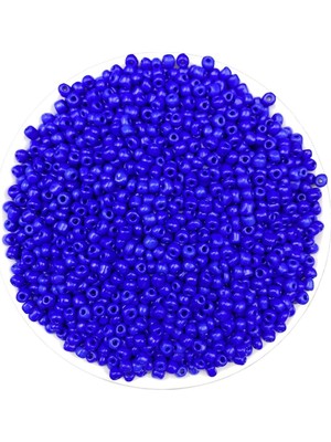 Hedef Bijuteri 50 Gram Lacivert Renk Mat Cam Kum Boncuk , Takı Yapım Boncuğu (50GR,~600 Adet)