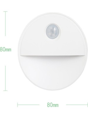 SLD Beyaz 1 Watt Yarım Ay Şekli Yatak Odası Başucu LED Insan Vücudu Indüksiyon Lambası   (Yurt Dışından)