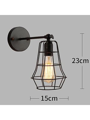 SLD LED Duvar Işık Retro Loft Endüstriyel Duvar Lambası Siyah E27 Vintage Aplikler Duvar Lambası Endüstriyel Aydınlatma Armatürü Kapalı (A)   (Yurt Dışından)