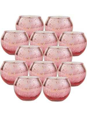 12 Adet Adil Mumluk Centerpiece Kase Tealight Sahipleri Ev Dekorasyon Gül Altın