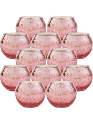 12 Adet Adil Mumluk Centerpiece Kase Tealight Sahipleri Ev Dekorasyon Gül Altın