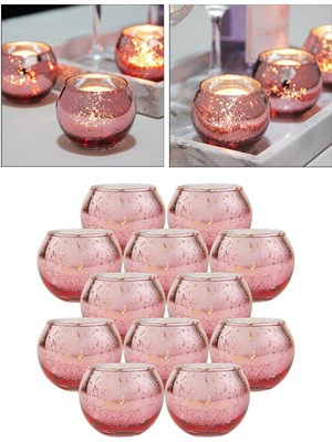 12 Adet Adil Mumluk Centerpiece Kase Tealight Sahipleri Ev Dekorasyon Gül Altın