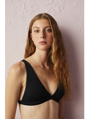 Penti Siyah Basic Derin V Yaka Bikini Üstü