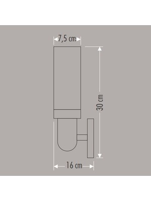 Cata CT-7001 Cenova Duvar Bahçe Armatürü E27 30CM