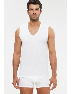 Kom Barry 2'li Erkek Atlet - Beyaz