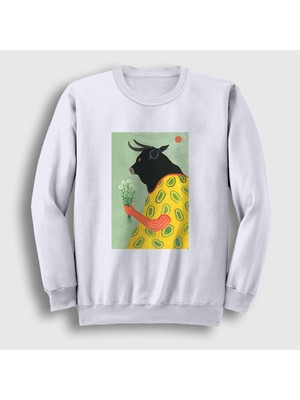 Presmono Unisex Beyaz Boyfriend Valentine's Day Sevgililer Günü Sweatshirt